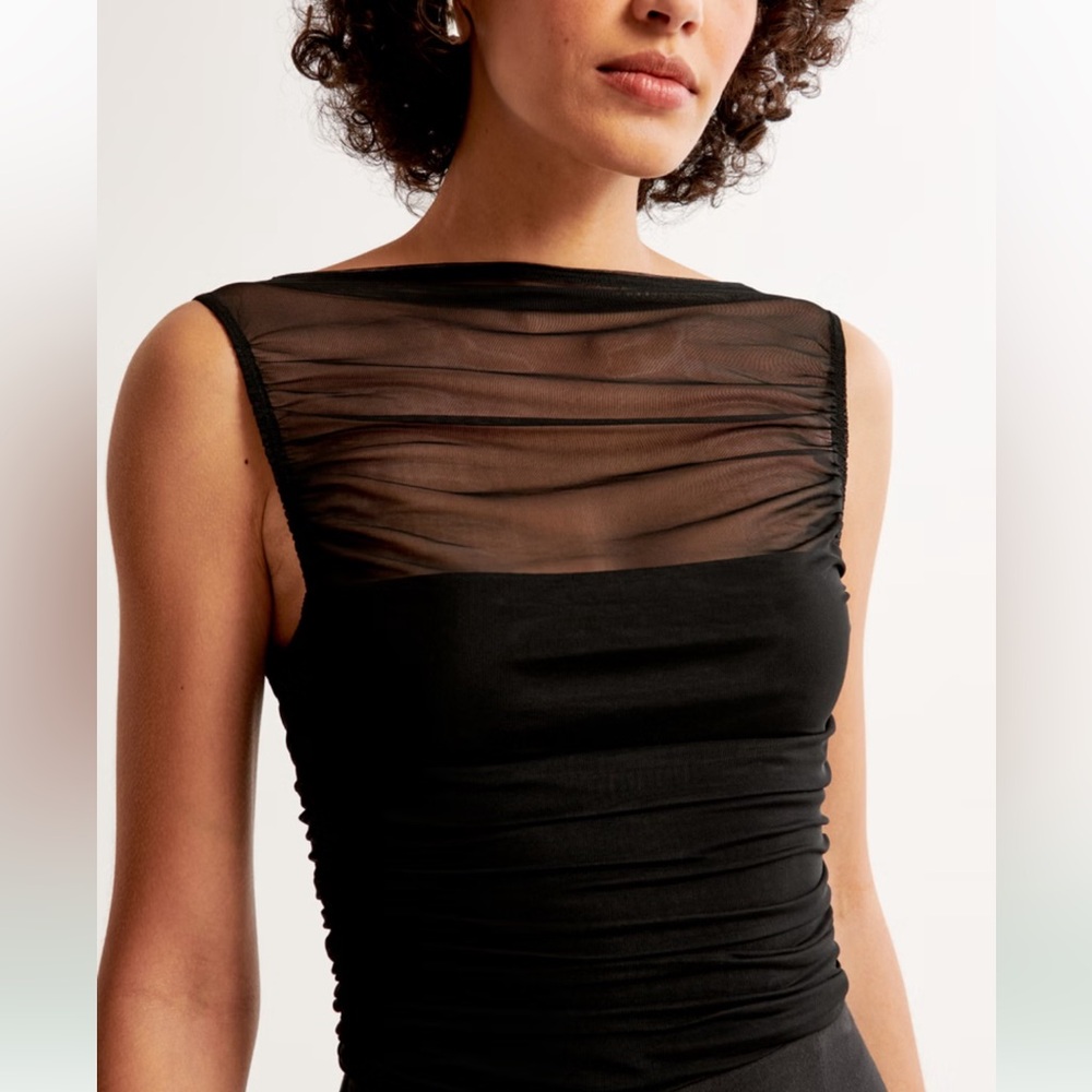 Abercrombie & Fitch Black Mesh Top